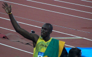 Usain Bolt lors de sa victoire aux JO de Londres