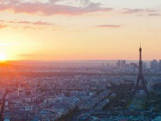 Soleil sur la ville de Paris