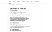 Les paroles de "Stairway to Heaven" directement affichées par Google