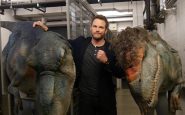 Chris Pratt et les dinosaures de Jurassic World