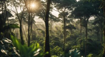 En Gabon, la poursuite de virus et la chasse en forêt sont en train de se dérouler